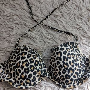 Leopard Print Swim Top